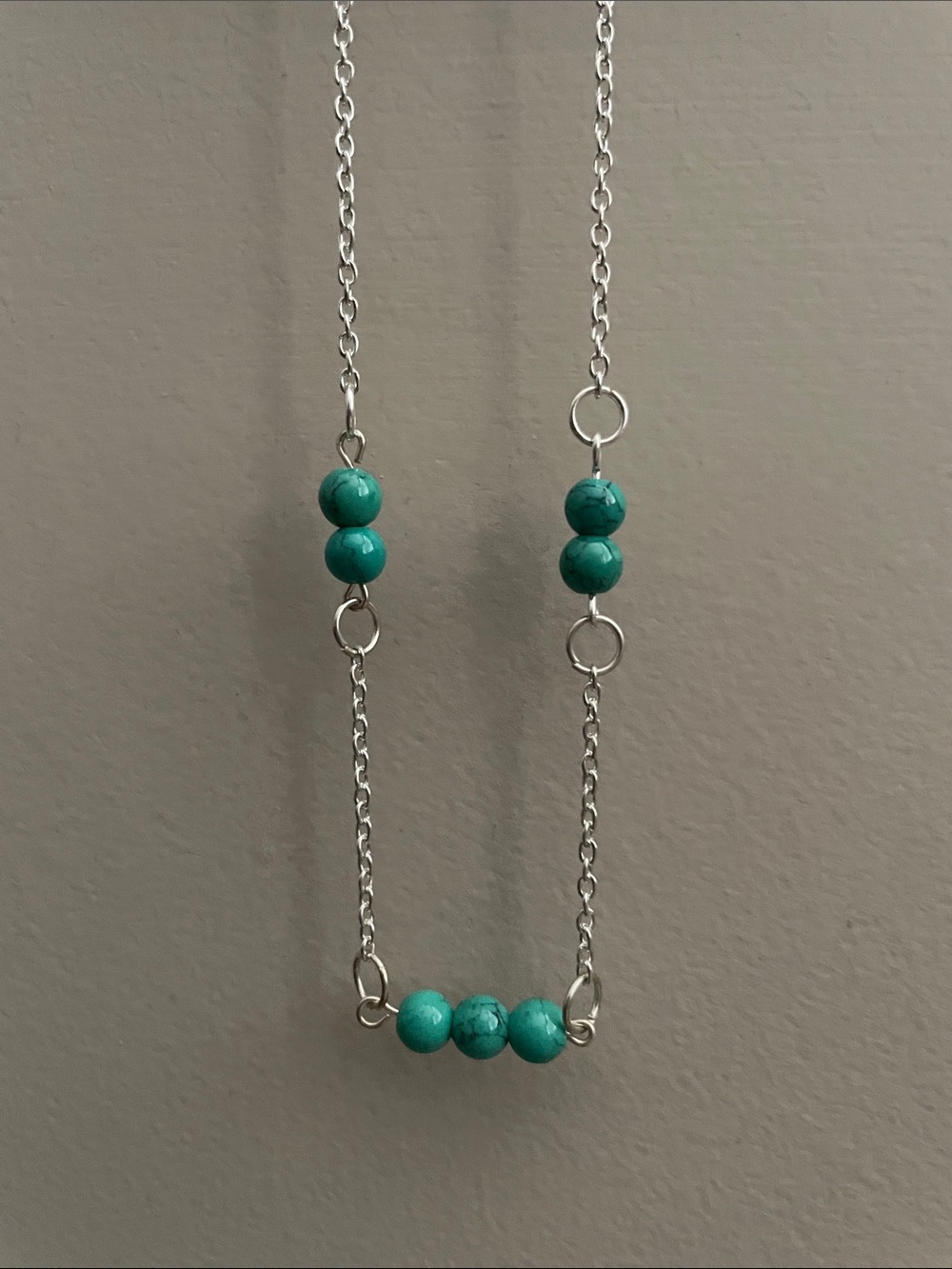 Antique green Turquoise Round polished gemstone Necklace